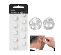 QEAS 10PCS for Oticon Hearing Aid Domes Replacements 6mm, Soft Silicone Double Vent Bass, Universal Hearing Aid Domes for Oticon