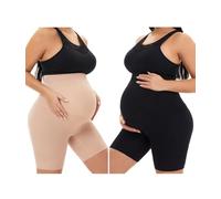 QEAUTY LAB Maternity Shapewear High Waist Mid-Thigh Pregnancy Underwear Prevent Chaffing - - XXL
