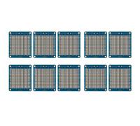 QEBIDUM 10 Pack Mini Breadboard Solderable Protoboard for DIY Electronic, PCB Prototype Board Suit for Arduino Projects, Double Sided Perma-Proto Boards Gold-Plated Pad Easy to Solder