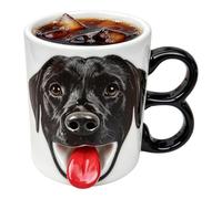 Qebidzce Ceramic Mug 338ml Ceramic 3D Dog Cups with Tongue | Cute Dog Coffee Mug for Home Office Gathering Desk Kitchen Mother Dad Wife Friend