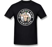 QECEOG Men's John Cena Rise Above Hate Cotton T Shirt Black