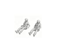 Qectial 2 Pieces Aircraft Fighter Jet Resin Crew Figures Model Accessory Cockpit Detail Realistic Presence Suitable for Model Builds Collector Displays