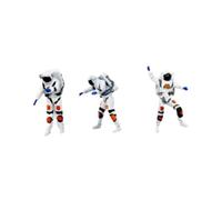 Qectial 3PCS Hand Painted Astronaut Figurine, 1/64 Resin Astronaut Sculpture Figure, Astronaut Statues for Tabletop Shelf Miniature Spaceman Statue for DIY Fairy Garden Car Interior Decor, Style A