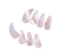 Qectial 8 Guzheng Fingerpicks with Rounded Corners for Adults, Guzheng Nail for General Skill Level, Fingertip Protection for Playing, style A