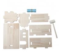 Qectial Assembly House Model Kit Wooden House Model Carpentry Kit Craft Set Building Kit With Unfinished Wood For Painting Sanding Paper Creative
