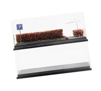 Qectial Car Model Display Set, 1:64 Scale, Diecast Scene, Diorama, Garage, Parking Lot, Miniature Background, Suitable for Collectors And Presentation, Rose Red