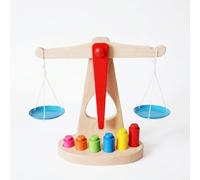 Qectial Children Balance Scale Toy Balance Scale Math Scale Learning Scale With Cord Suspended Arm And Colorful Weights Promotes Counting And Basic