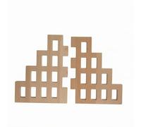Qectial Children Building Blocks Wooden House Wall Decor Display Pieces Interlocking Beech Wood Ornament Joined Display Clean Aesthetic Suitable for living rooms bedrooms nurseries entryways