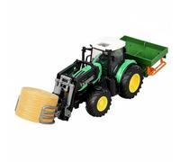 Qectial Children Farm Vehicle Remote Control Tractor Multi-Feature Play Truck Lifting Arm Functional Trailer Suitable for Playroom Early Learning, Green