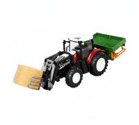 Qectial Children Farm Vehicle Remote Control Tractor Multi-Feature Play Truck Lifting Arm Functional Trailer Suitable for Playroom Early Learning, Red