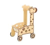 Qectial Children Wooden Push Cart Trolley With Adjustable Handle And Storage Basket For Confidence Building And Walking Support Suitable for indoor play preschool activities gift giving