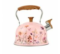 Qectial Classic Whistling Kettle | Wood-Grain Handle and Knob, Singing Kettle, Cookware, for Gas Range