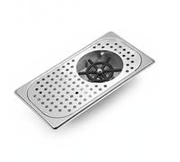 Qectial Commercial Bar Washer Stainless Steel Cup Rinser Removable Washer Efficient Tool Suitable for Hospitality Sinks Drink Stations Bartending Operations Coffee, Silver