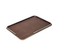 Qectial Composite Material Tray Wooden Serving Tray Rectangular Organizer Display Board With Metal Trim Profile Modern Suitable for living room kitchen dining table office coffee table
