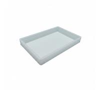 Qectial Container Proofing Tray Box Bin Carrier with Thick PP Build for Fermentation Storage Chilling Management Suitable Labs Culinary Schools Test Kitchens, White, Small 600 400 75mm