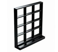 Qectial Dollhouse Window Scene Miniature Window Frame Model Interior Decoration Divided Window Flat Mount PLA Engineering Suitable for Dollhouse Arrangements Toy Display, Black