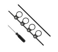 Qectial Finger Exercise Device Guitar Finger Stretcher Expander With Straight Rod And Circular Loops Metal Adjustable, color to 5, Medium