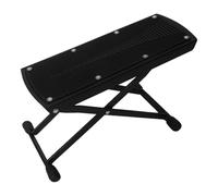 Qectial Folding Guitar Footstool,Height Adjustable Guitar Foot Rest Stand, Metal Guitar Footrest for for Classical,Acoustic,Electric Guitar, Black