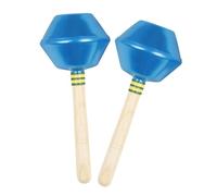 Qectial Handheld Percussion Maraca Shaker Rattle Instrument With Aluminum Shell And Smooth Wooden Handle For Beat Keeping beginner exercises classroom use group music home, Blue