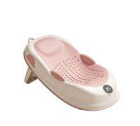 Qectial Infant Bathing Support Bath Lounger Seat Recliner Cradle with Easy Read Temperature Display and Folding Setup Soft Contoured Support for Newborn Calm, Array, Pink