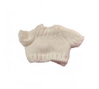 Qectial Knitted Doll Dress Clothes Outfit Sweater Apparel Cloth Texture Made Suitable for 1/8 Dolls Display Gentle Play Hobby Crafting Gift Giving Home Decoration, White Sweater
