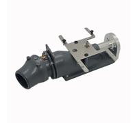 Qectial Marine Propulsion Unit RC Boat Jet Thruster Water Jet Pump Steering Servo Frame Three Fin Propeller rear water inlet cooling for motor and ESC, Gray