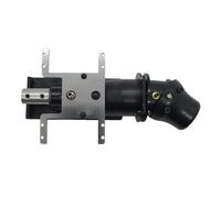 Qectial Marine Propulsion Unit RC Boat Jet Thruster Water Jet Pump Steering Servo Frame Three Fin Propeller rear water inlet cooling for motor and ESC, Black