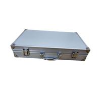 Qectial Mic Carrying Case Storage Box Organizer Party Singing Sturdy Spacious Instrument Box, Silver
