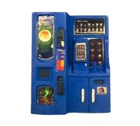 Qectial Mini Beverage Vending Machine, Miniature Model, Vending Machine, Dollhouse Accessory, Resin Coffee Machine for Office, Dorm, Bar, Kitchen, Café, blue