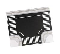 Qectial Miniature Intersection Model, Miniature Traffic Intersection, City, Micro Landscape Diorama, Architectural Building Design, PP Material S, 28cmx23cm