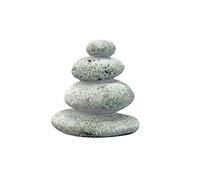 Qectial Miniature Rockery Display Japanese Meditative Stone Statue Layered Cairn Sculpture Synthetic Resin Ornament Tabletop Highlight Suitable for Home Shelf Peaceful Atmosphere, Small Stacked Stone