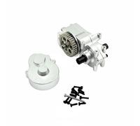 Qectial Miniature Vehicle Gearbox RC Car Gearbox Rear Assembly Case Aluminum Alloy Frame Improved Handling Debris Suitable for 244016 1/24 RC Vehicles Club, Silver