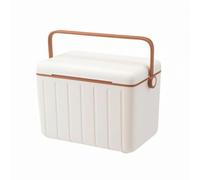 Qectial Outdoor Insulated Rigid Ice Chest Camping Box Portable With PU Layer And Lid For Temperature Retention Suitable for camping tailgating hiking road trips, Cream