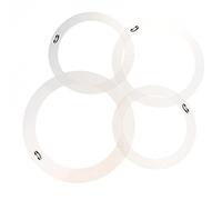Qectial Set of Drum Damping Rings for Fusion Sets - Various Sizes, White, 12'' 13'' 14'' 16''