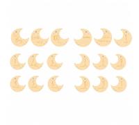 Qectial Small Newborn Milestone Sign Engraved Decorative Lettering, Moon-Shaped Moon Plaque with Star Cutouts Wood Finish, Photo Prop, for Nursery Display, Boy