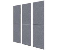 Qectial Soundproof Wall Panel Acoustic Panel Tiles Sound Absorber Wall Panels Felt Boards Polyester Fiber with Textured Felt Surface for Better Acoustics, Moonlight Gray