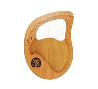 Qectial Stringed Wooden Lyre 19 Strings Mahogany Spruce Acoustic Instrument With Tuning Pegs Carved Decorative Body Suitable For Solo Performance Ensemble Practice