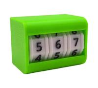 Qectial Tabletop Counter Calendar Exam Goal Setting Timer for Self Discipline, Green
