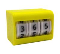 Qectial Tabletop Counter Calendar Exam Goal Setting Timer for Self Discipline, Yellow