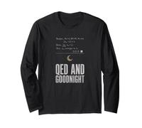 QED and Goodnight Funny Math Teacher Men Women Long Sleeve T-Shirt