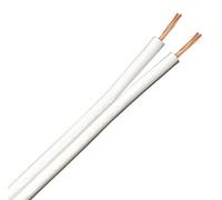 QED Classic 42 Strand Oxygen Free Copper (OFC) Profile Speaker Cable for Hi-Fi and Home Cinema Installations (15 metres, White)