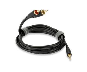 QED Connect 3.5mm-2ph 1.5m 3.5mm - Analogue RCA Interconnect, Black