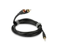 QED Connect Stereo 3.5mm Jack (M) to 2x Phono (Male) RCA Cable (1.5)