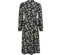 QED London Daisy tie wrap side split midi dress Midi Dress black white XS