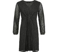 QED London Leopard velvet flocking knot front mini dress Mini Dress black XS