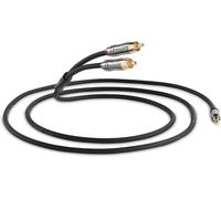 QED Performance J2P Graphite Jack - Phono Cable Lead 24k Gold Plated 3m QE6501