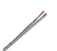 QED Performance Micro Slimline White Oxygen Free Copper (OFC) Speaker Cable for HiFi and Home Cinema Systems (15 metres)