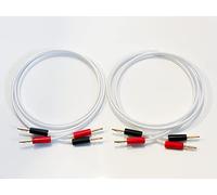 QED Reference Silver Anniversary XT Speaker Cable 4 Metre Pair, Two Cables Terminated With Gold Plated 4mm Banana Plugs On All Ends 8 Plugs In Total