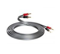 QED XT40i 5m Terminated Pair of Speaker Cables, Grey