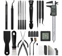 QeeaHuuo 3D Printer Tool Kit Essential 3D Printer Tools for Removing, Smoothing, Finishing, Deburring, Craving, Drilling 3D Printer Accessories for Bambu Lab, Ender3-Measuring Tool Kit-Beginner